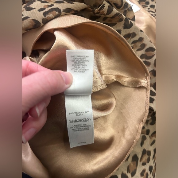 Liz & Co Maxi Dress Women’s 14 Animal Print Cheetah Leopard Ruffle Bow Flowy - Picture 5 of 11